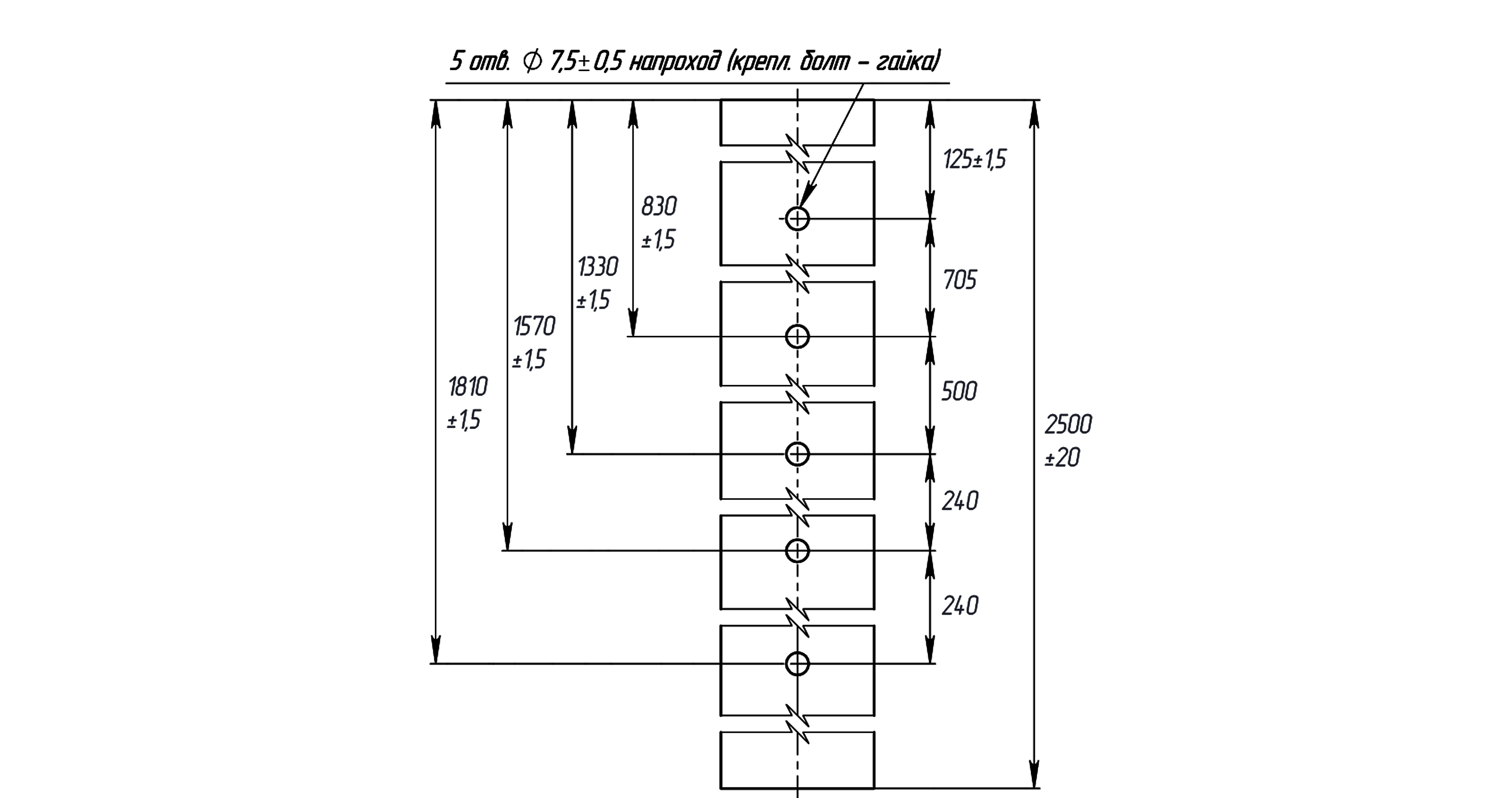 Стол с полимерным покрытием с заглушкой 62*55*1,4 (5 отверстий)